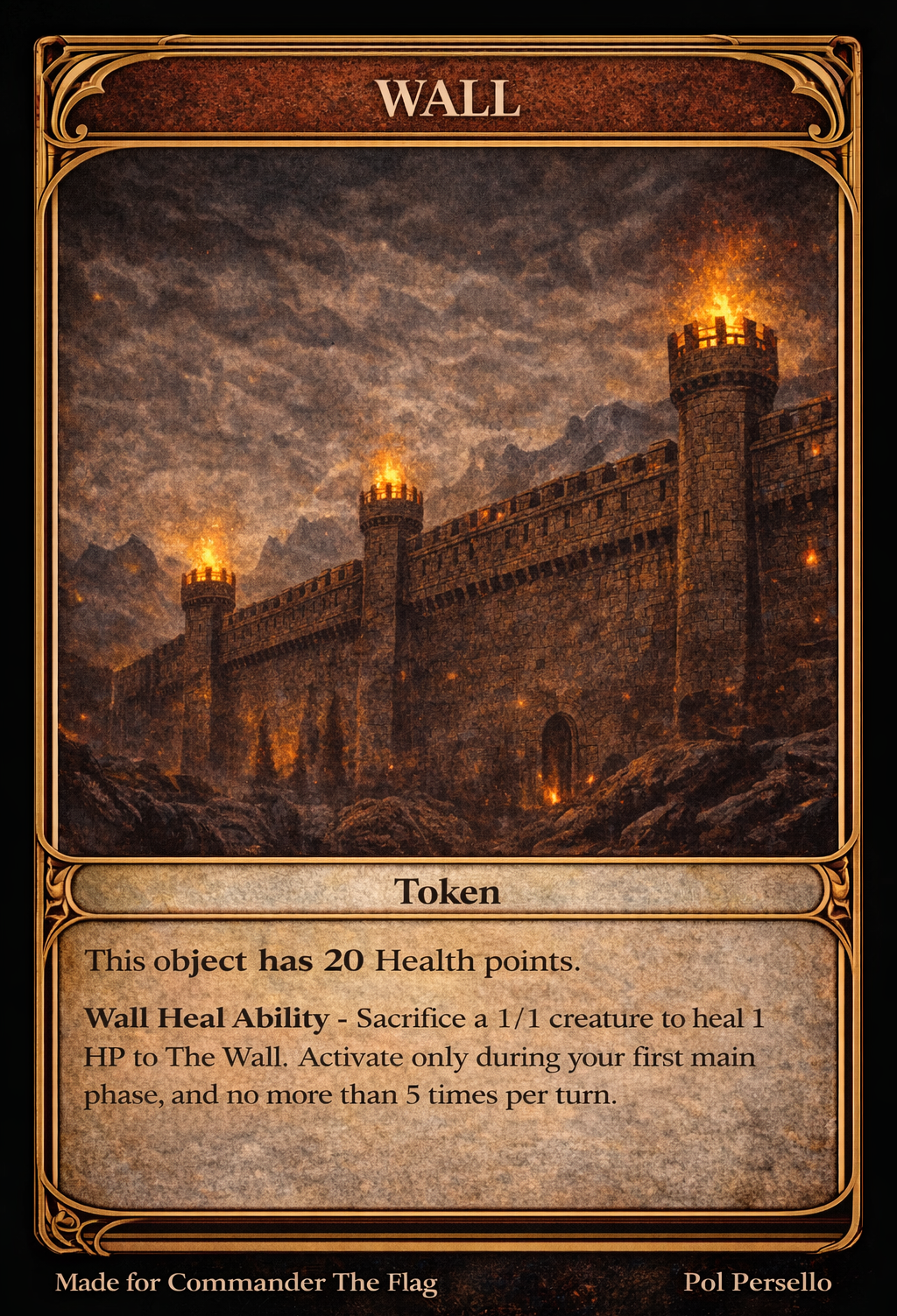 Wall token card